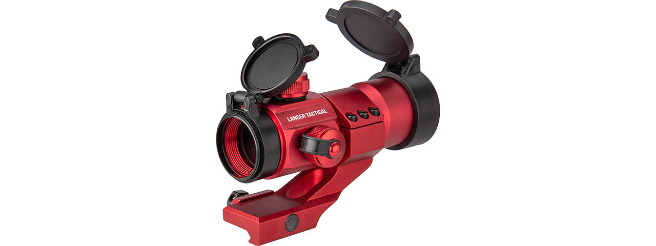 Lancer Tactical Red & Green Dot Cantilever Prism Scope, Red