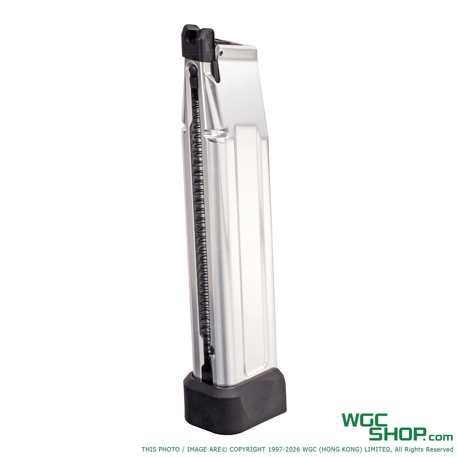 TTI AIRSOFT 40Rds CNC Aluminum Lightweight Hi-Capa Gas Airsoft Magazine - SILVER