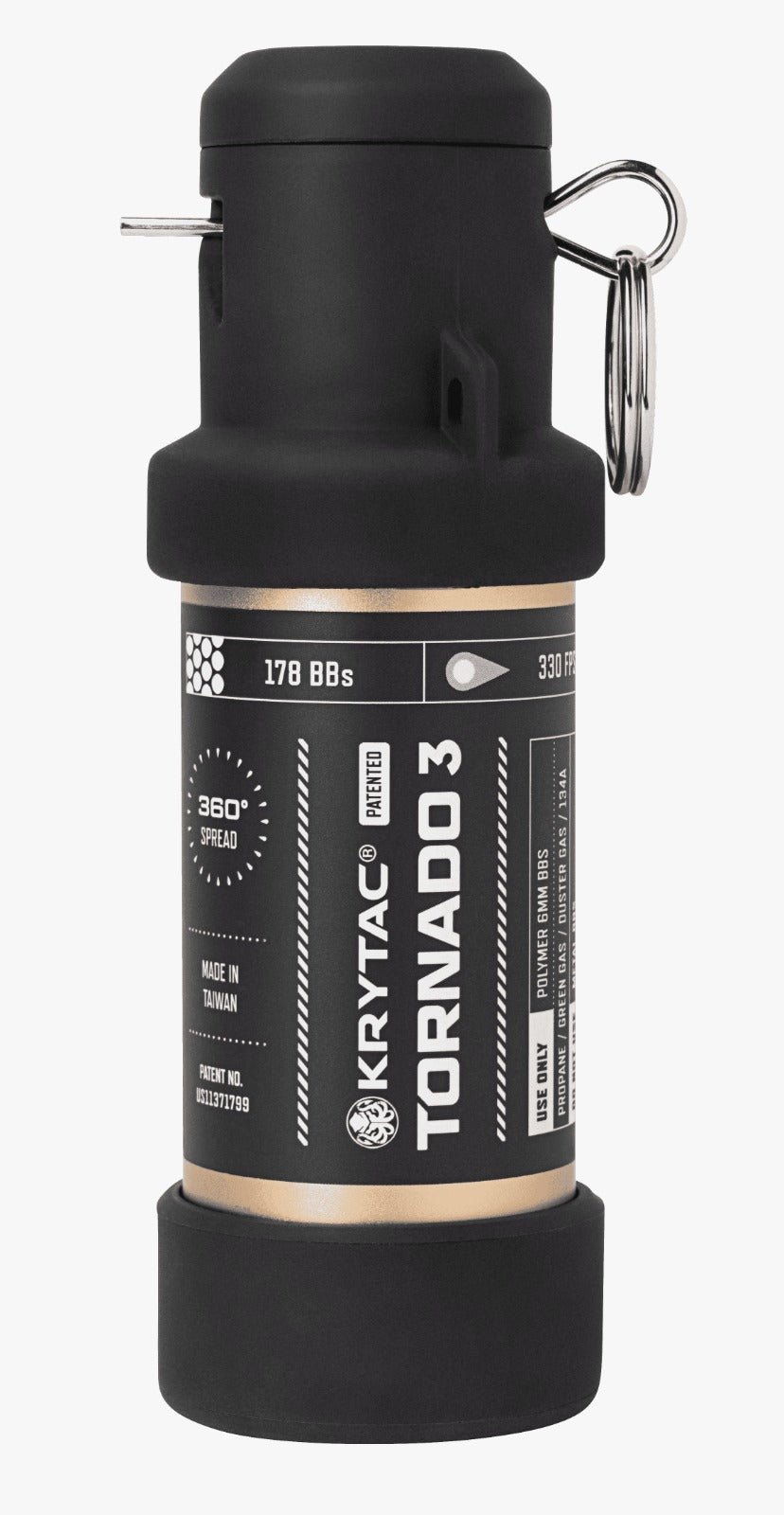 KRYTAC Tornado 3 Timed Airsoft Frag Grenade ( Delay to DEC 2025 )