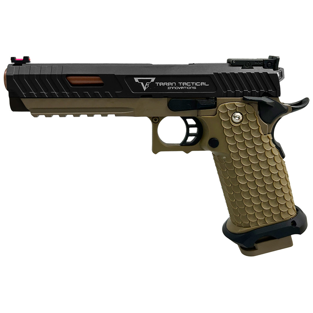 E&C Hi-Capa 5.1 TTI GBB Pistol - Black Slide/Tan Frame