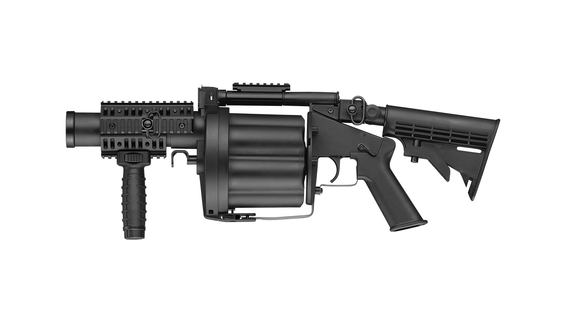 ICS MGL Retractable Stock Multiple Grenade Launcher